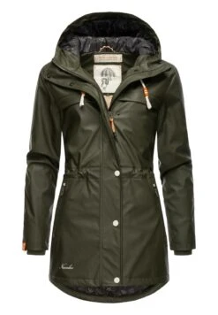 Navahoo RAINY FOREST - Regenjacke / Wasserabweisende Jacke - Dark Olive -Navahoo Verkaufsgeschäft 81cad6f9de094a0bb5634eaf7985842c