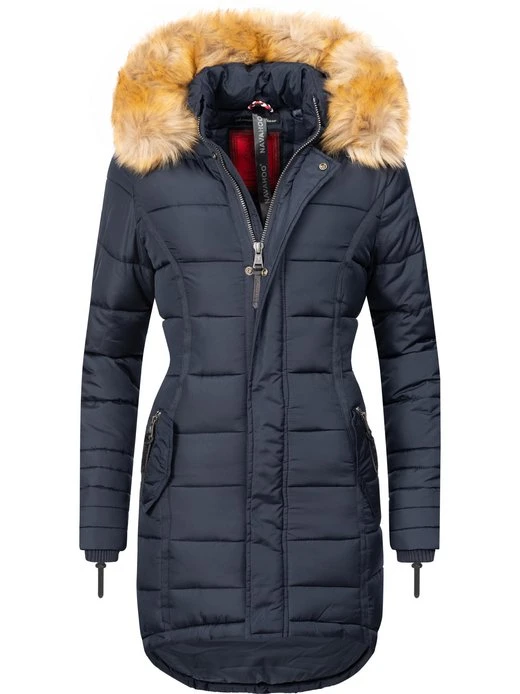 Navahoo Damen Steppmantel - Papaya 1 Navahoo Damen Steppmantel - Papaya