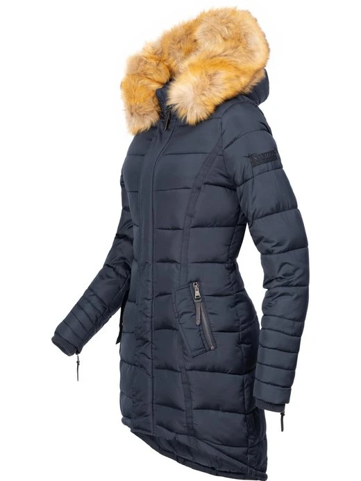 Navahoo Damen Steppmantel - Papaya 2 Navahoo Damen Steppmantel - Papaya – Bild 2