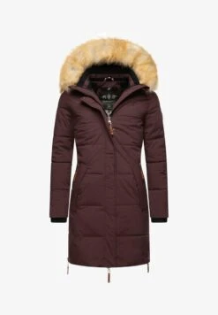 Navahoo HALINA - Wintermantel - Dark Red Melange