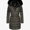 Navahoo PAULA - Wintermantel - Anthracite With Black Fur